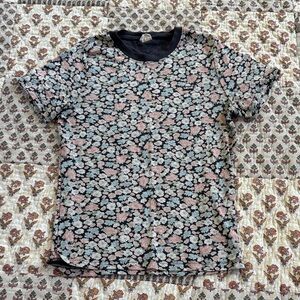 Levi's Floral Short Sleeve Tee - Black and Pink